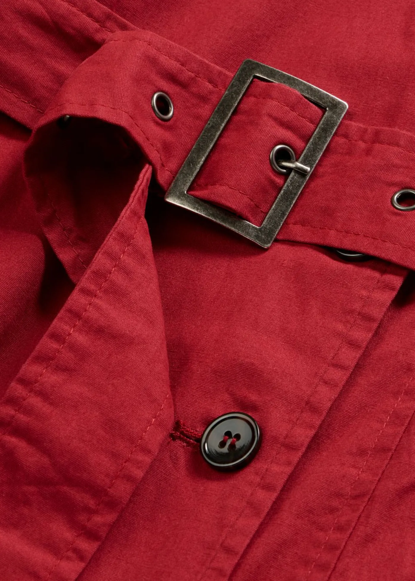 bonprix bonprix Gabardina larga con cinturón Cereza New