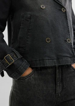 bonprix bonprix Gabardina vaquera denim negro Sale