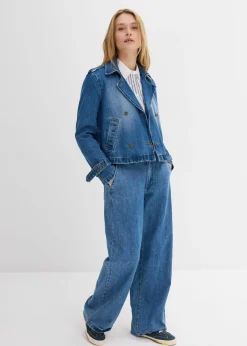 bonprix bonprix Gabardina vaquera azul claro denim Discount