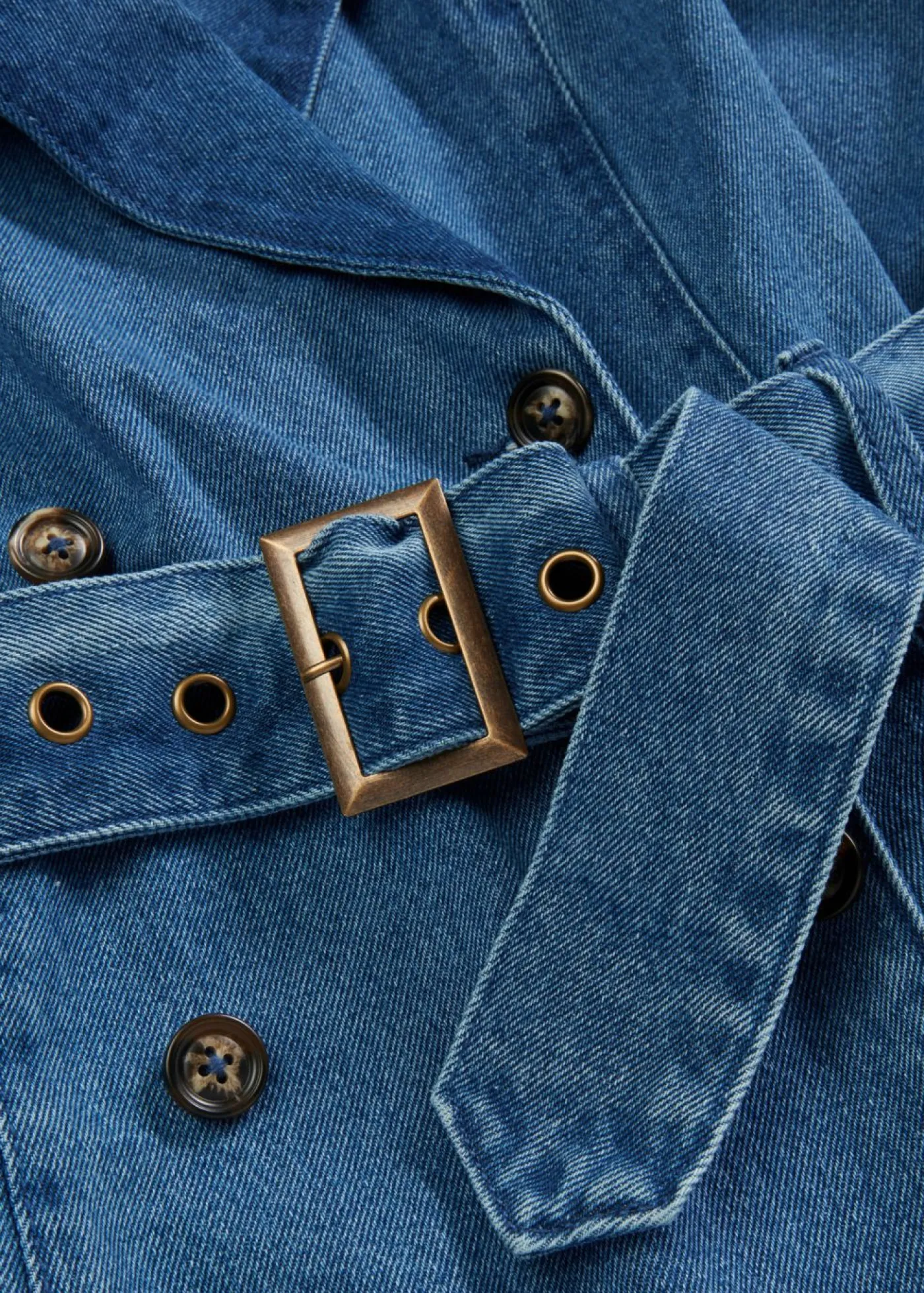 bonprix bonprix Gabardina vaquera Denim medio Online
