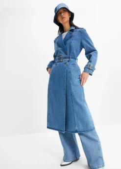 bonprix bonprix Gabardina vaquera Denim medio Online