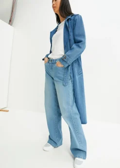 bonprix bonprix Gabardina vaquera Denim medio Online