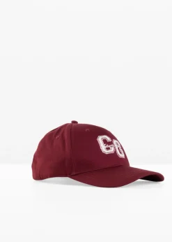bonprix bonprix Gorra con bordado Rojo rubí Hot