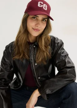 bonprix bonprix Gorra con bordado Rojo rubí Hot