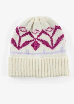 bonprix bonprix Gorro blanco perla-fucsia oscuro Hot
