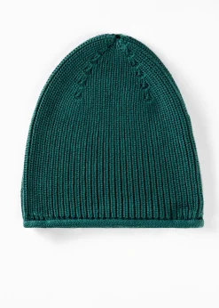 bonprix bonprix Gorro de algodón puro verde mate Outlet