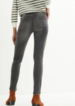 bonprix bonprix Jeggings de talle medio Negro desgastado Clearance