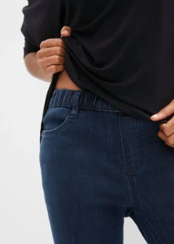 bonprix bonprix Jeggings efecto lavado Azul oscuro denim