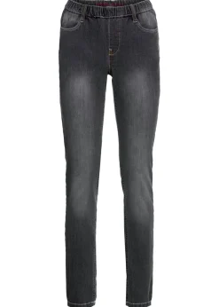 bonprix bonprix Jeggings efecto lavado Negro denim
