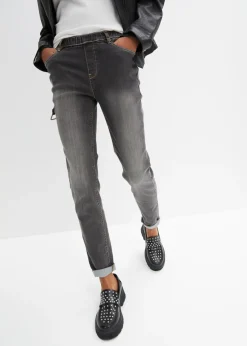 bonprix bonprix Jeggings efecto lavado Negro denim