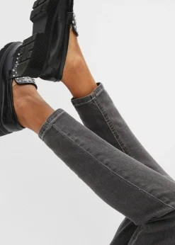 bonprix bonprix Jeggings efecto lavado Negro denim