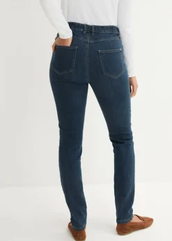 bonprix bonprix Jeggings elásticos con cintura cómoda y ancha denim intenso Sale