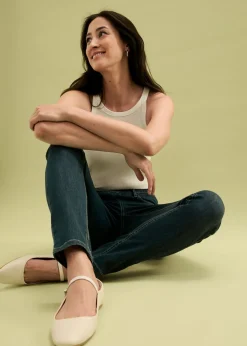 bonprix bonprix Jeggings elásticos con cintura cómoda y ancha denim intenso Sale