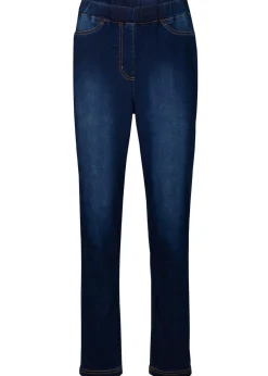 bonprix bonprix Jeggings elásticos, térmicos y funcionales, de tiro alto con cintura cómoda Vaquero oscuro Sale