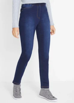 bonprix bonprix Jeggings elásticos, térmicos y funcionales, de tiro alto con cintura cómoda Vaquero oscuro Sale