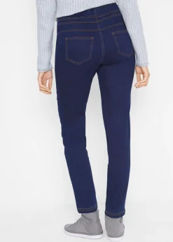 bonprix bonprix Jeggings elásticos, térmicos y funcionales, de tiro alto con cintura cómoda Vaquero oscuro Sale