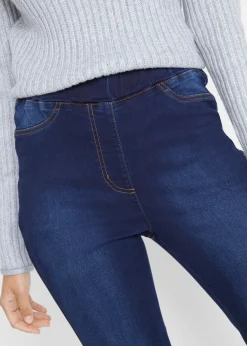 bonprix bonprix Jeggings elásticos, térmicos y funcionales, de tiro alto con cintura cómoda Vaquero oscuro Sale