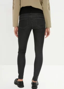 bonprix bonprix Jeggings premamá con algodón (2 unidades), skinny azul piedra + negro denim Online