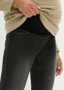 bonprix bonprix Jeggings premamá con algodón (2 unidades), skinny azul piedra + negro denim Online