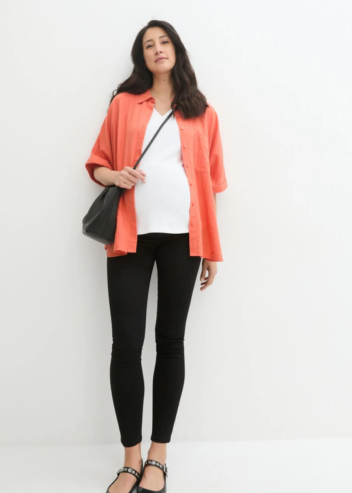 bonprix bonprix Jeggings premamá con contenido elástico y corte pitillo Negro Sale