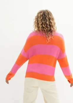 bonprix bonprix Jersey Rosa-naranja con rayas New