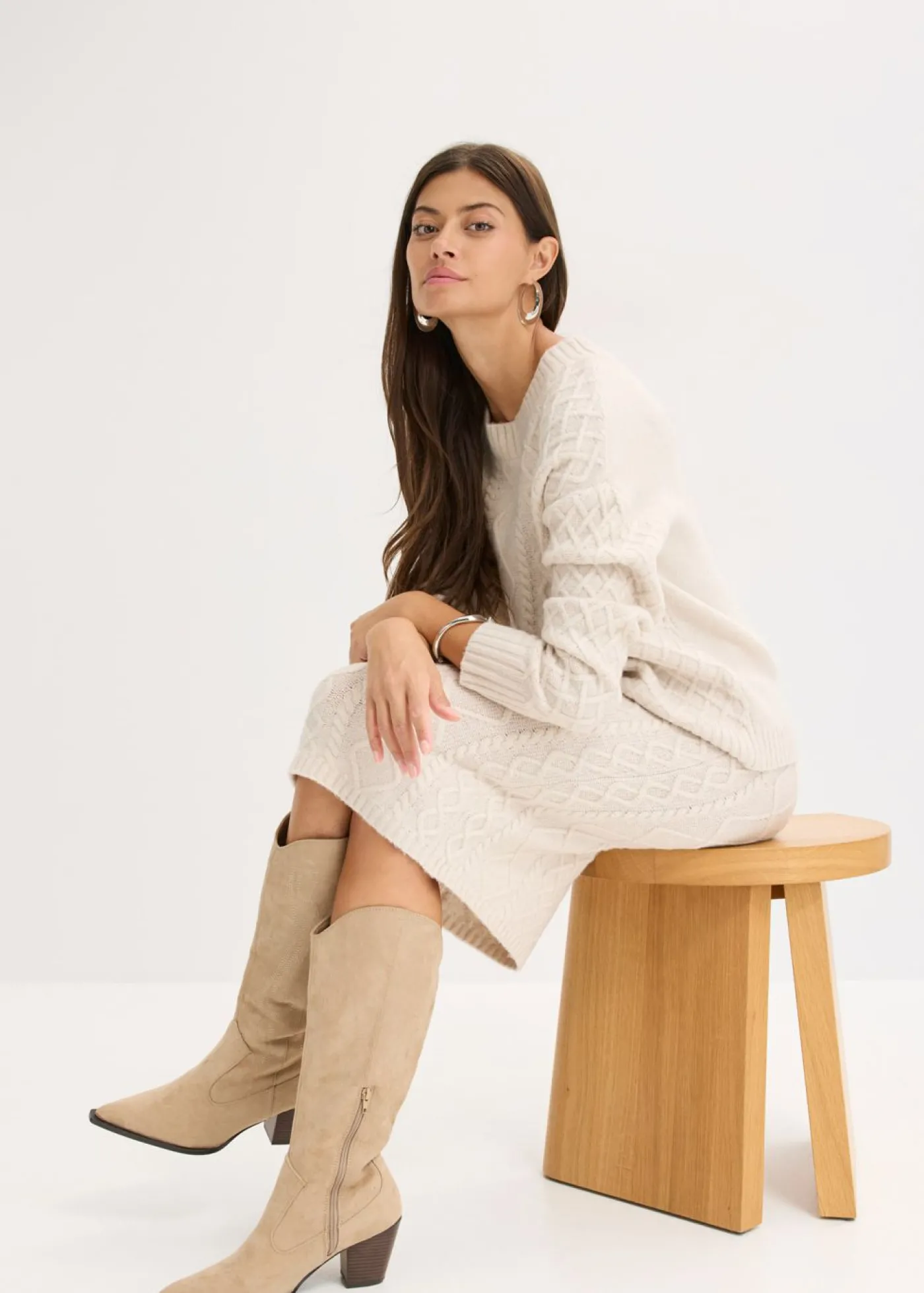 bonprix bonprix Jersey beige moteado Outlet