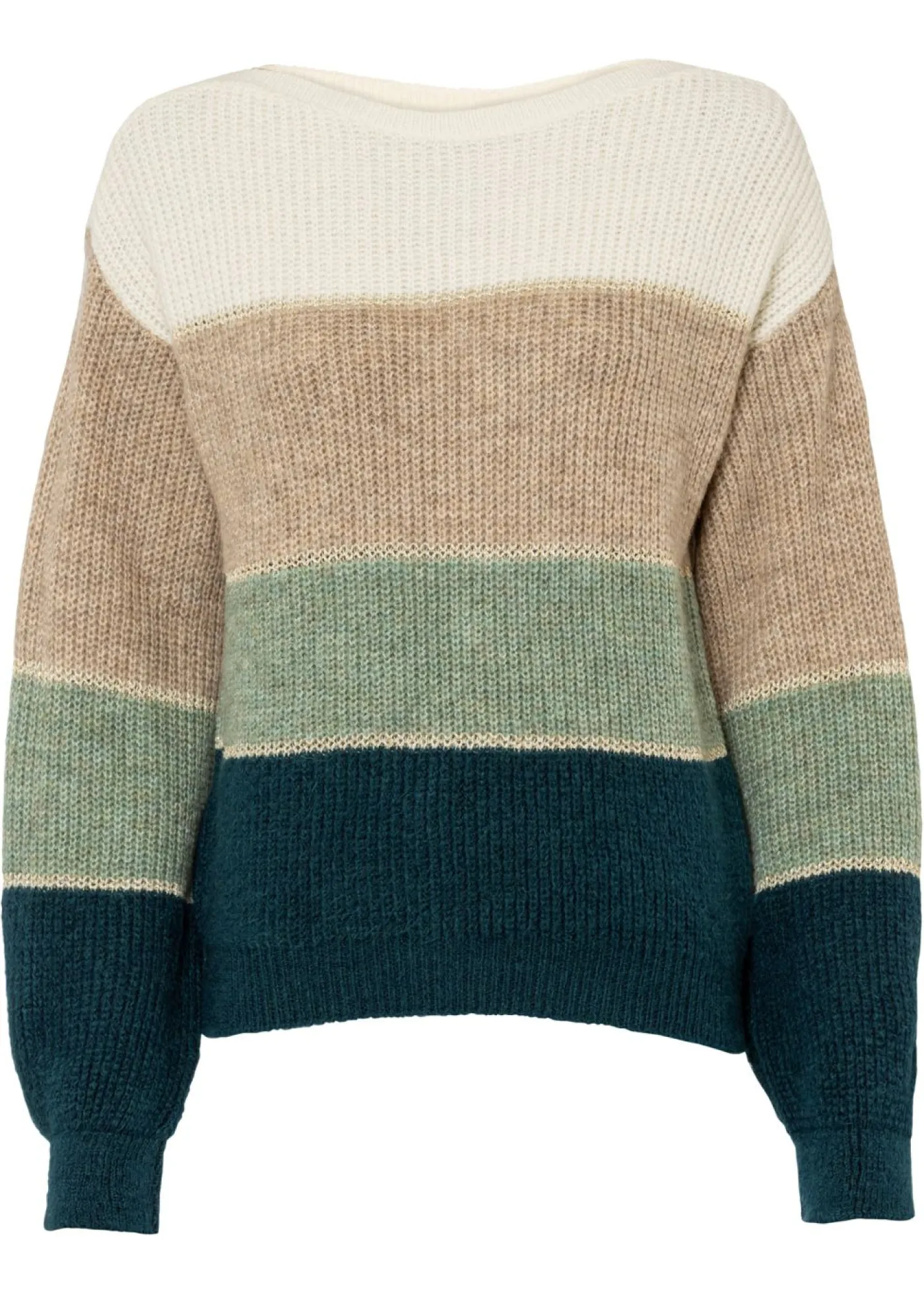 bonprix bonprix Jersey Blanco-arena-verde menta-azul petróleo de rayas Hot