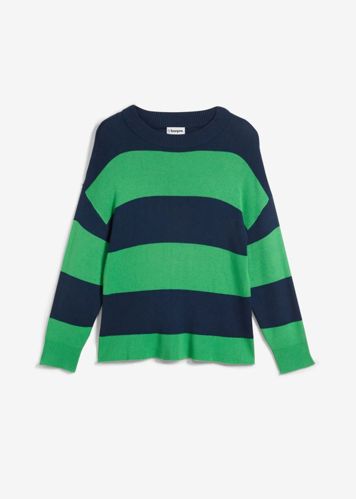 bonprix bonprix Jersey verde hierba/azul marino con rayas Hot