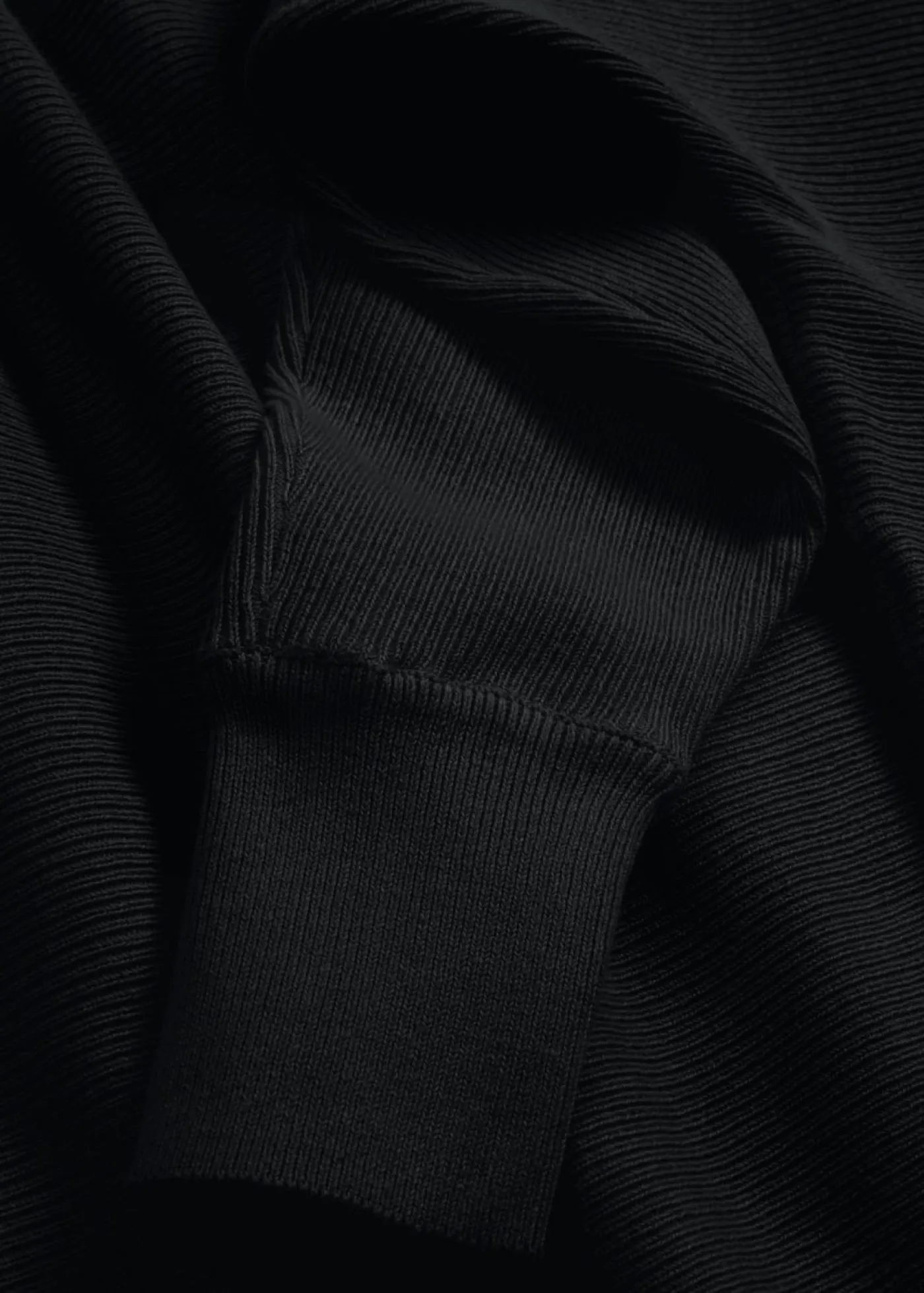 bonprix bonprix Jersey acanalado de gran tamaño Negro Hot