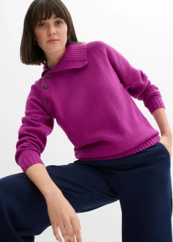 bonprix bonprix Jersey asimétrico Fucsia oscuro Hot