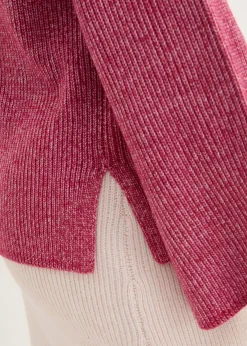 bonprix bonprix Jersey boxy rojo sangría-blanco lana moteado Sale