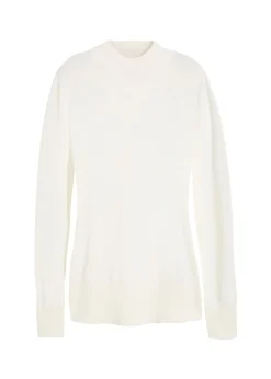 bonprix bonprix Jersey básico de punto fino con cuello alto y algodón reciclado Blanco lana Best