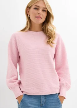 bonprix bonprix Jersey con algodón rosa cristal Online