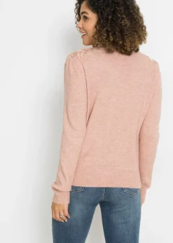 bonprix bonprix Jersey con aspecto cruzado rosa viejo moteado