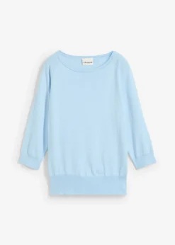 bonprix bonprix Jersey con contenido de seda Azul hielo Best