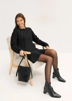 bonprix bonprix Jersey con corte boxy Negro Clearance