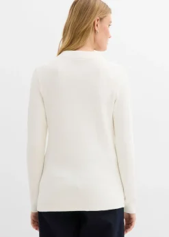 bonprix bonprix Jersey con cuello alto Blanco lana Online