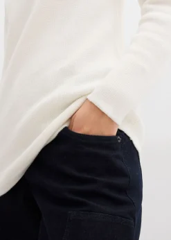 bonprix bonprix Jersey con cuello alto Blanco lana Online