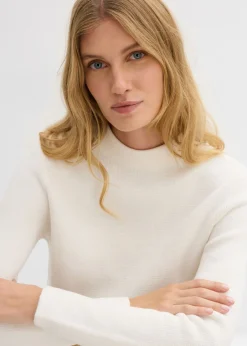 bonprix bonprix Jersey con cuello alto Blanco lana Online