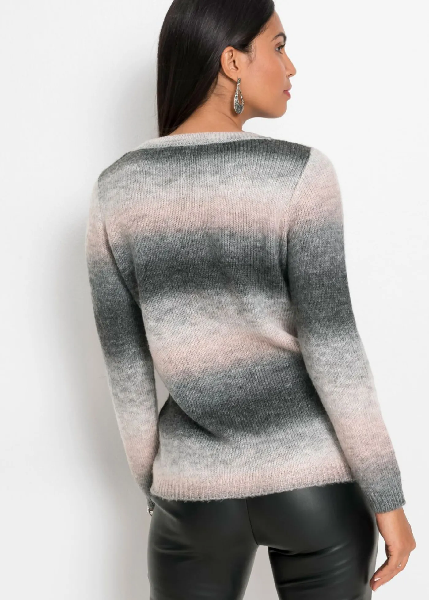 bonprix BODYFLIRT Jersey con degradado de color rosa pálido / pizarra Online