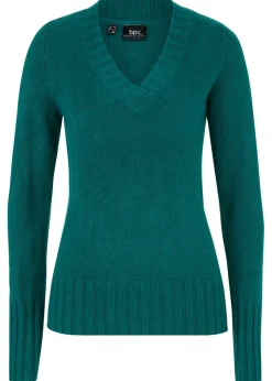 bonprix bpc bonprix collection Jersey con escote en V Verde intenso Best