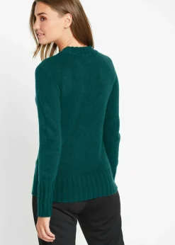 bonprix bpc bonprix collection Jersey con escote en V Verde intenso Best