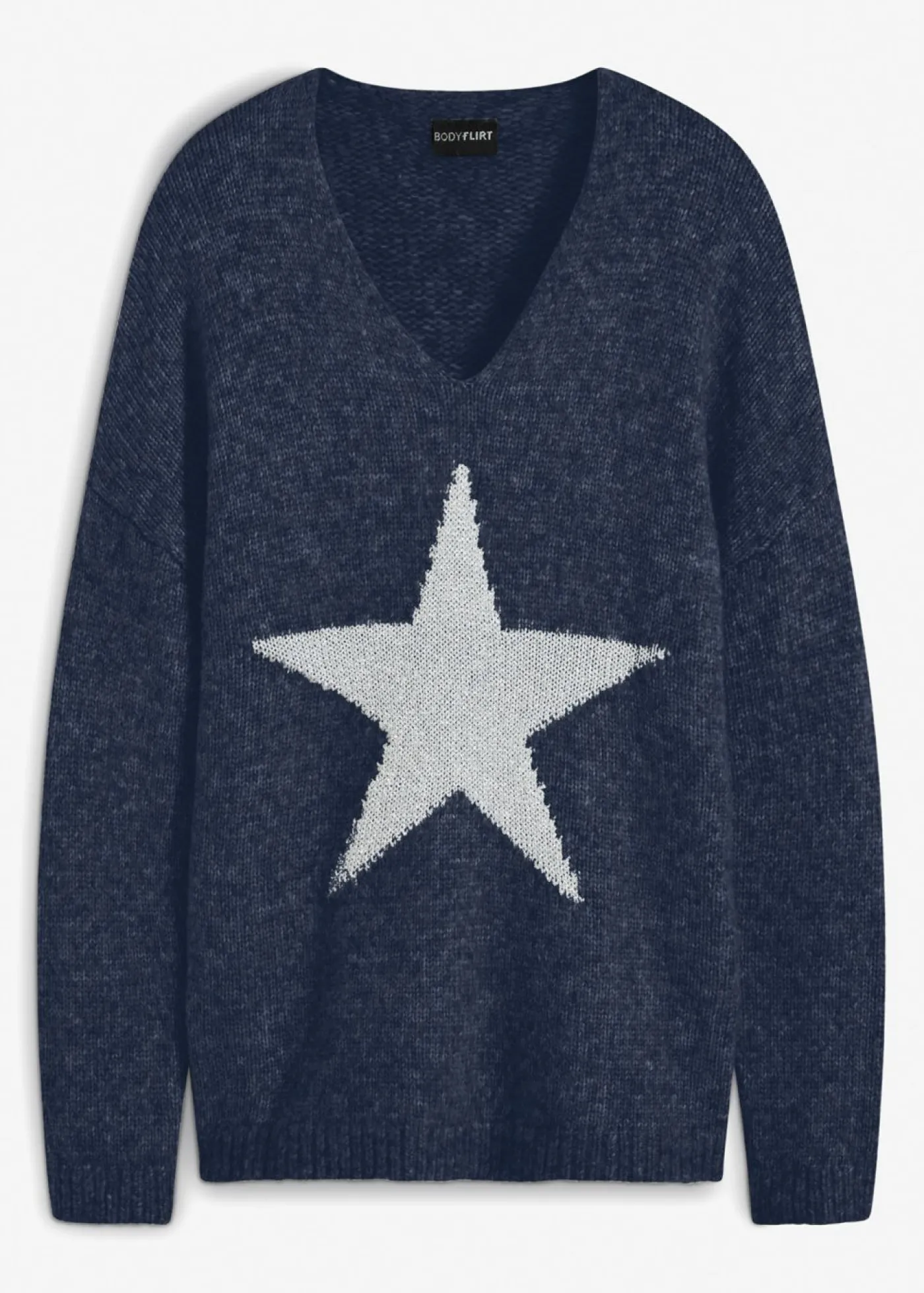 bonprix bonprix Jersey con estrellas Azul marino Discount