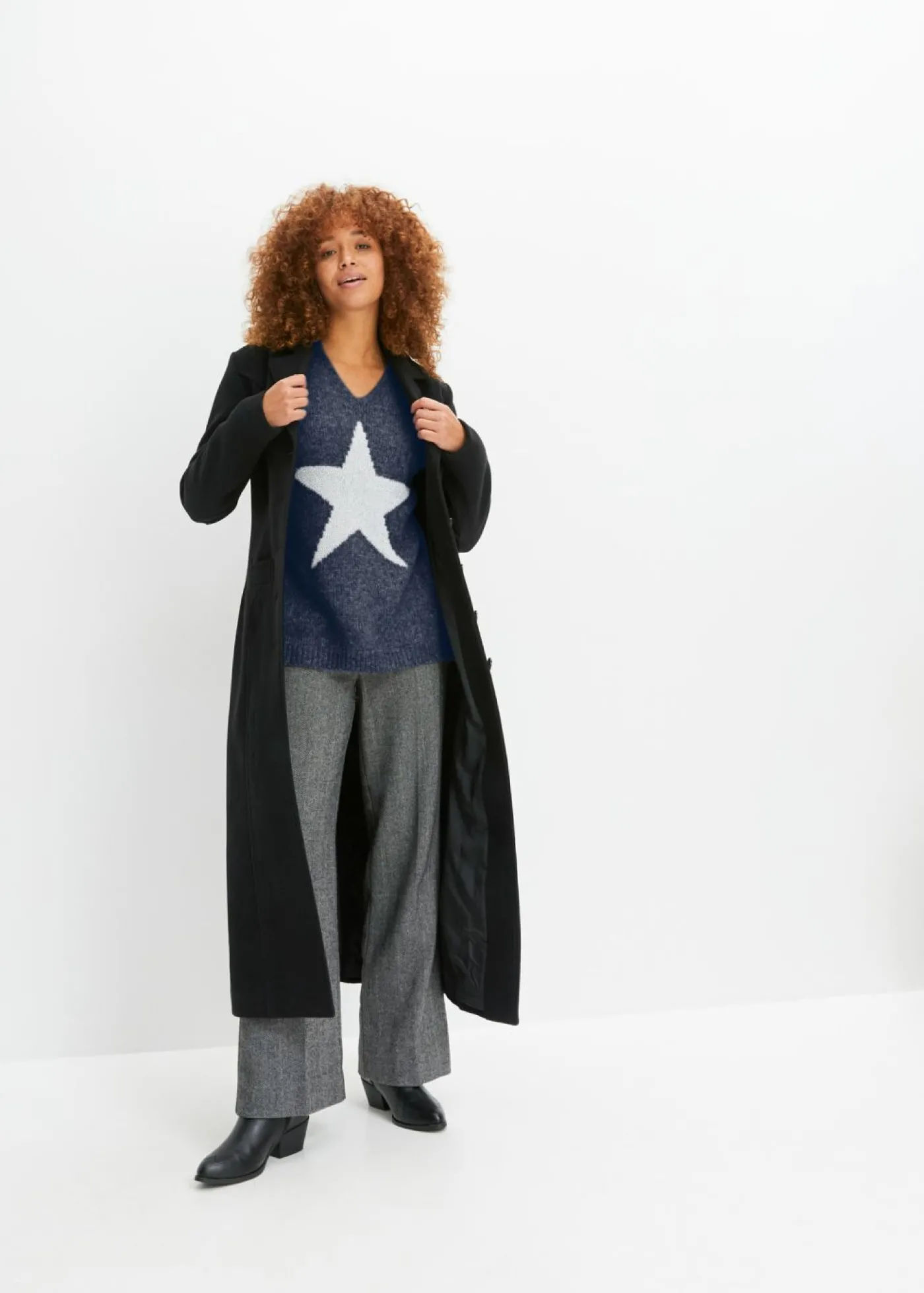 bonprix bonprix Jersey con estrellas Azul marino Discount