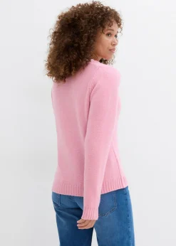 bonprix bonprix Jersey con inserto de encaje orquídea ahumado Outlet