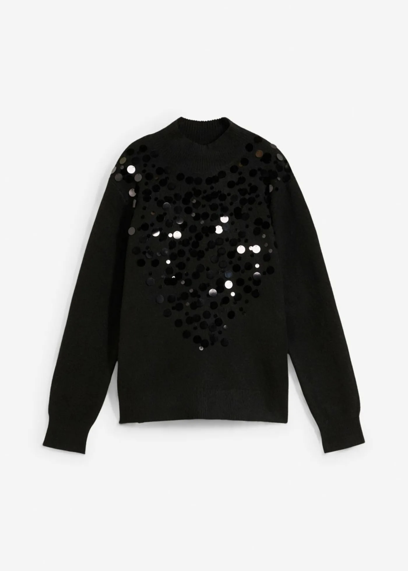bonprix bonprix Jersey con lentejuelas Negro Outlet