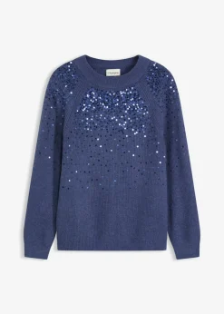 bonprix bonprix Jersey con lentejuelas índigo Hot