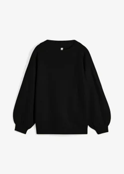 bonprix bonprix Jersey con mangas abullonadas Negro Outlet