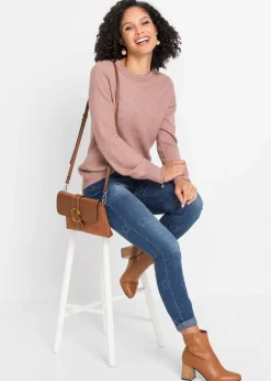 bonprix bonprix Jersey con mangas abullonadas rosa palo jaspeado Hot