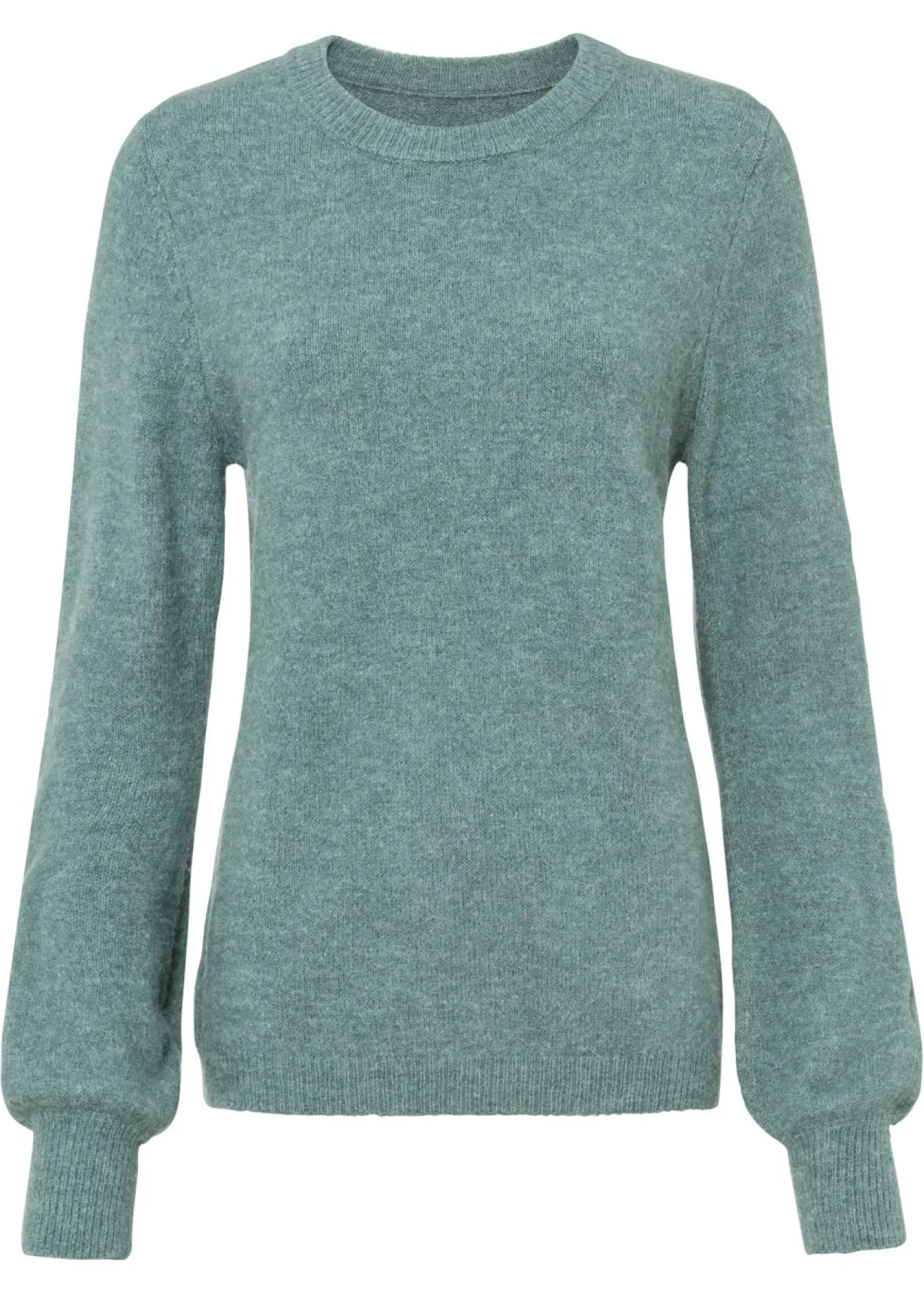 bonprix bonprix Jersey con mangas abullonadas Azul mineral jaspeado Discount